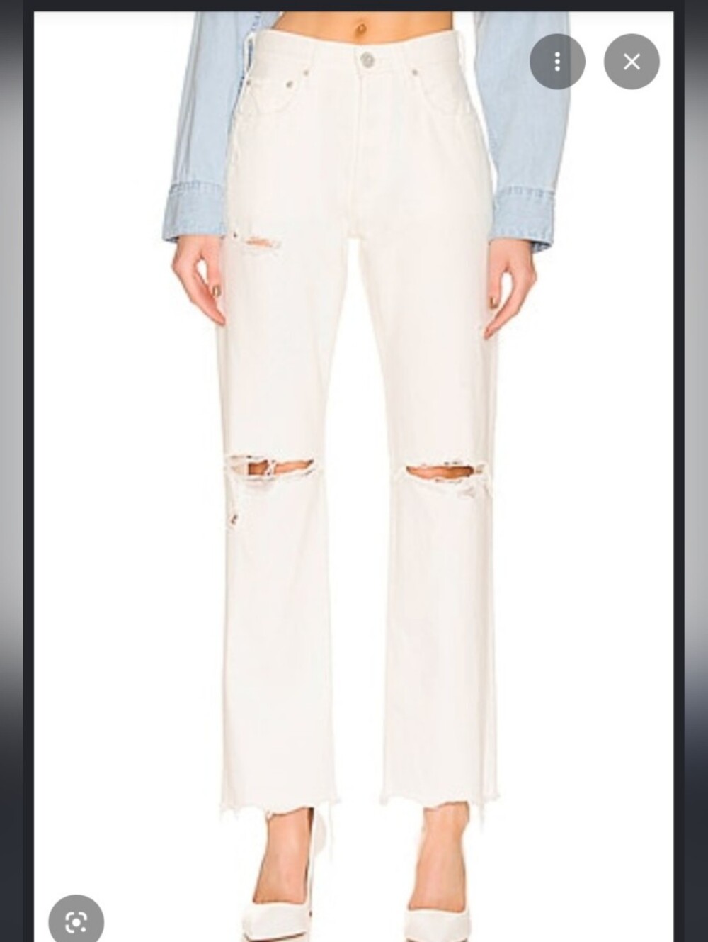 Moussy Vintage Odessa Wide Straight Leg Jeans Distressed Japanese Denim